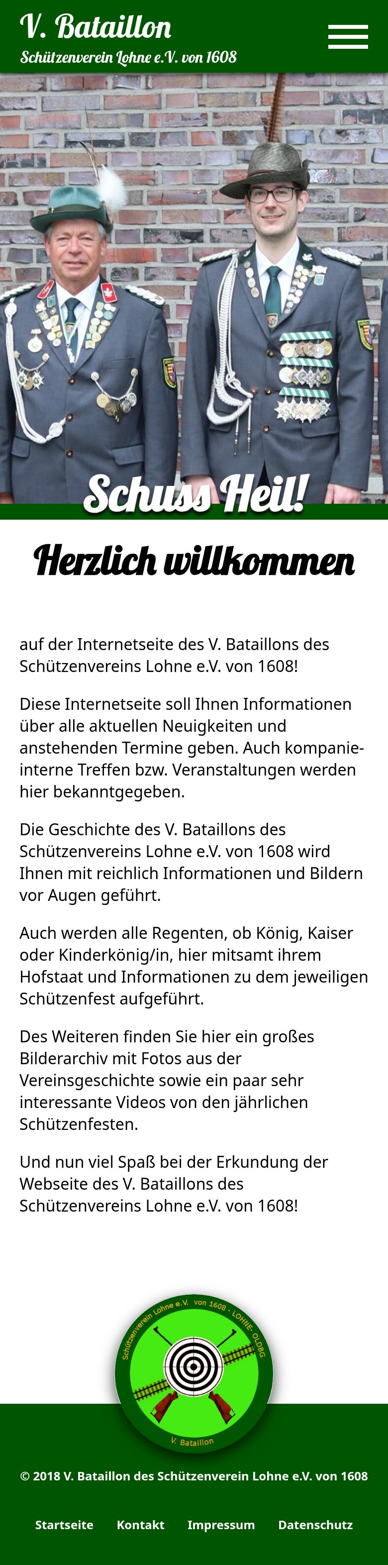 Screenshot von V. Bataillon Schützenverein Lohne auf dem Smartphone