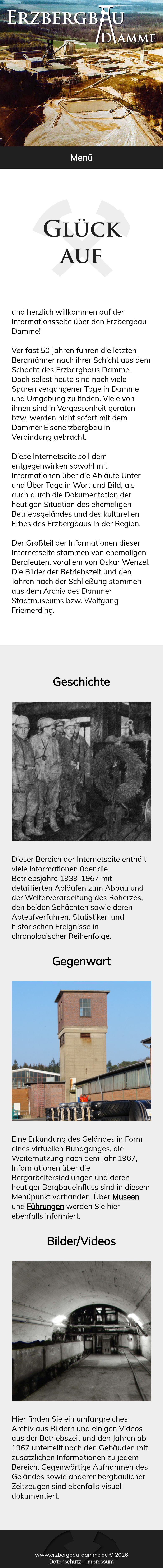 Screenshot von Erzbergbau Damme auf dem Smartphone