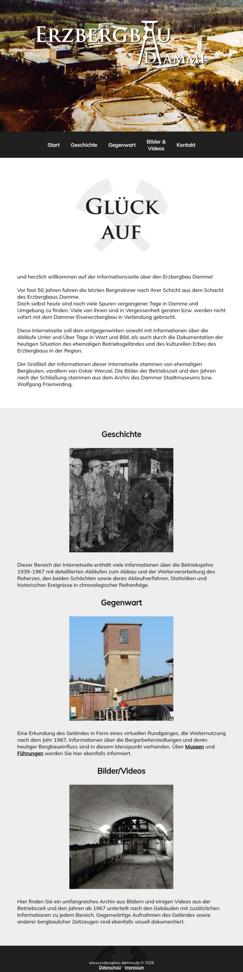 Screenshot von Erzbergbau Damme auf dem Tablet
