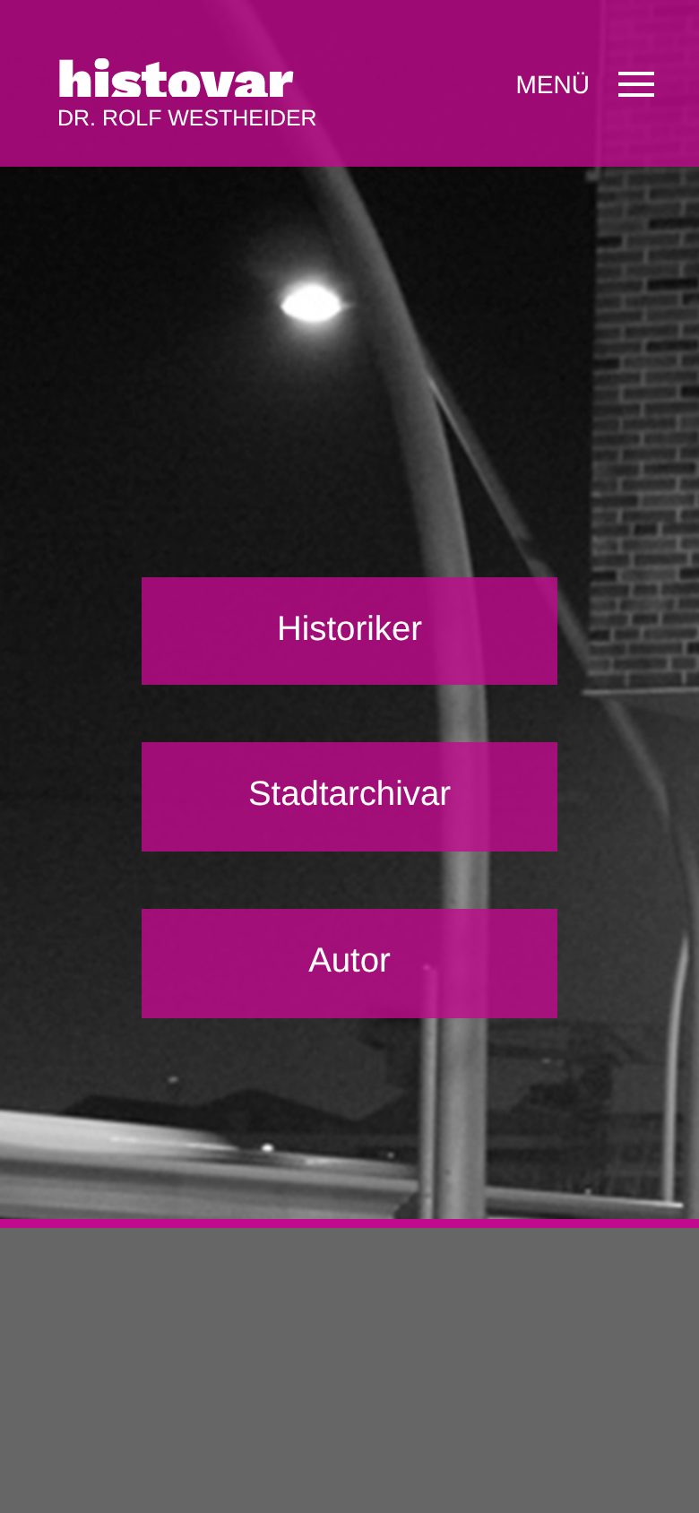 Screenshot von histovar – Dr. Rolf Westheider auf dem Smartphone